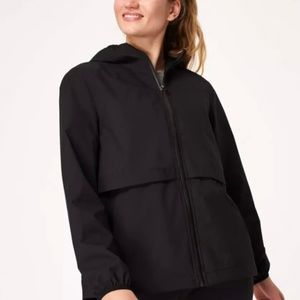 Sweaty Betty Pack It Up Mac Windbreaker Lightweight Womens Large Black 100% Poly